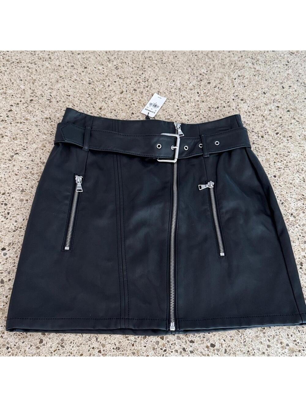 Express Faux Leather Mini Skirt New with tags size 6